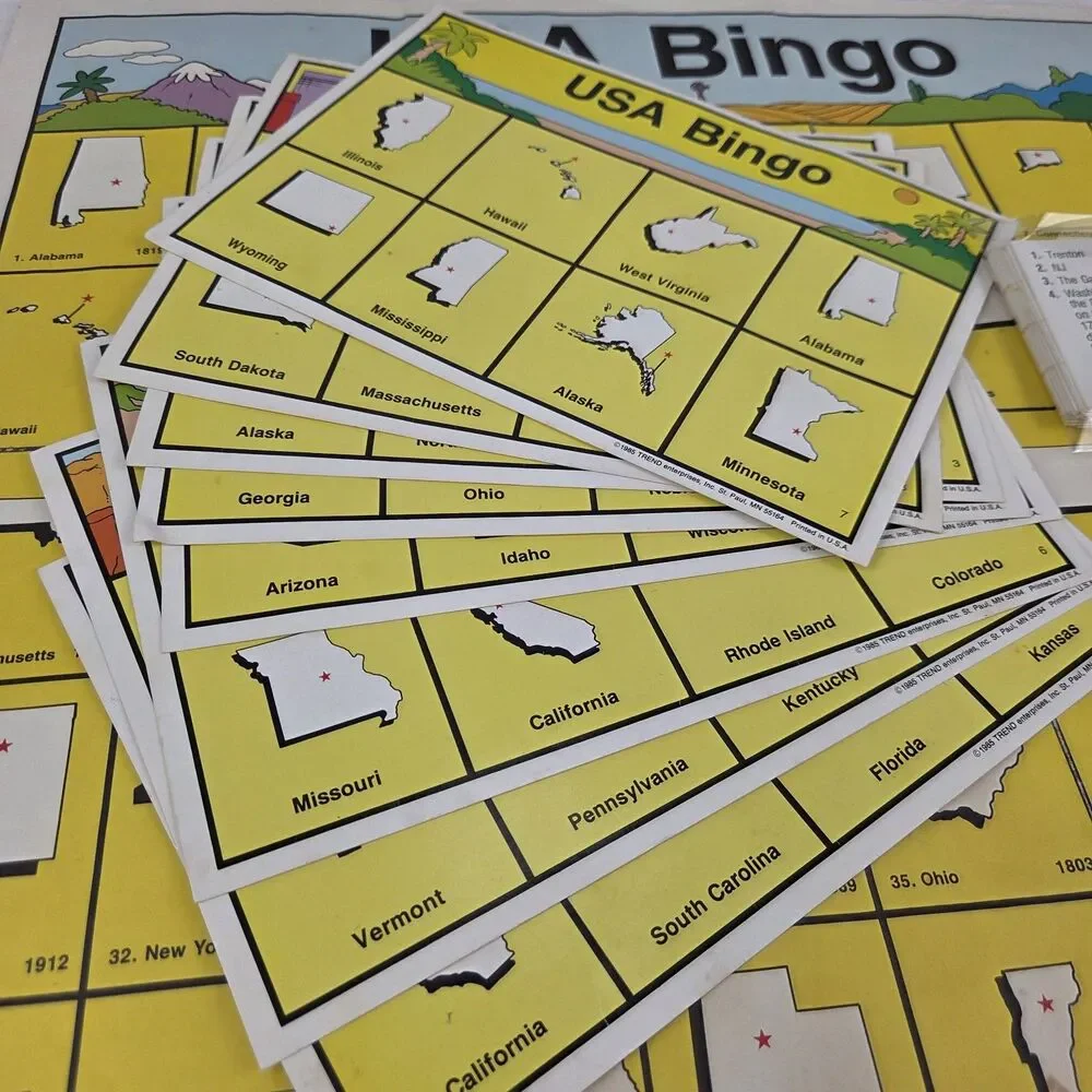 1985‎ USA Bingo Educational Board Game Trend Enterprises Vintage Complete